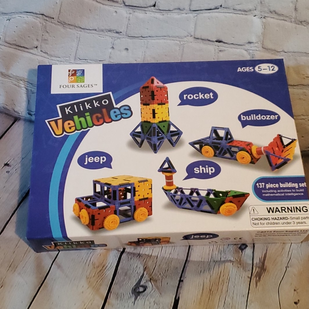 ⚘2 for $10 Item⚘ New-In-Box Klikko Vehicles STEM Building Set